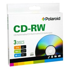 30-Pack, Polaroid CD-RW 700MB 80-Minute 4x Rewritable Media Disc Slim Jewel Case picture