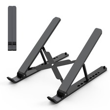 Tonmom Laptop Stand for Desk, Adjustable Laptop Riser, Black picture