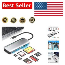 Compact 7-in-1 USB-C Card Reader: Easy Data Transfer for All Your Devices picture