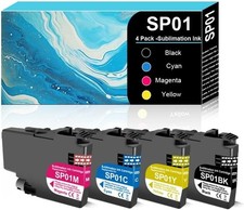 High Capacity SP01 SP-1 Ink Cartridges 4-Pack Thermo Sumlimation DMAOCO BN picture