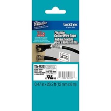 Brother TZFX231 Flexible cable 12mm black on white PT1090 PT1290 PT1830 GL100 TZ picture