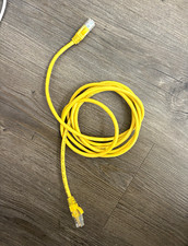 Yellow Cat 5E Ethernet Patch Cable 6 ft Round RJ-45 to RJ-45 Network Cable picture