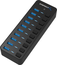 10-Port 60W Powered USB 3.0 Hub, Power Switches & Leds (HB-BU10) picture