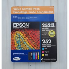 Epson 252XL 252 Ink Cartridge Combo Pack Black Cyan Magenta Yellow T252XL-BCS-SV picture