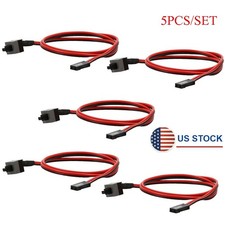 5x Computer Case PC Motherboard Power Switch Reset Push Button ON/OFF Cable 50cm picture