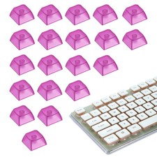 20Pcs XDA Profile Keycap Set PBT Mechanical Numeric Keypads, Clear Purple picture