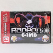 NIB Radeon 7000 64mb AGP Video Memory Graphics Card Comp USA SEALED Retro PC picture