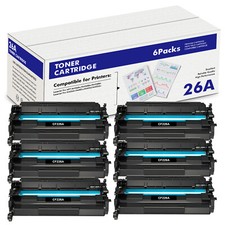 6 PK Fits For HP Laserjet Pro M402n MFP M426fdn CF226A 26A Black Toner Cartridge picture