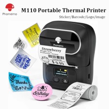 Phomemo M110 Portable Thermal Label Printer Wireless Bluetooth Label Maker Lot picture