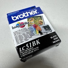 Brother Black Ink Cartridge Innobella Genuine EXP 2011 LC51BK -NEW  U19 picture