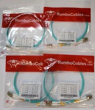 4-Pack 1 Meter/3ft OM3 LC to LC Duplex Multimode Fiber Patch Cable picture