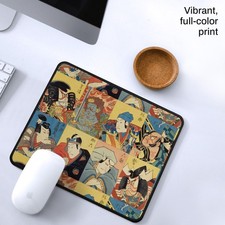 Japanese Art Mousepad | Colorful Ukiyo-e Print Kabuki Actors Design picture