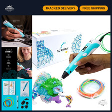 3D Printing Pen with Display - Includes 3 Colors PLA Filament, Stencil Book & Gu picture
