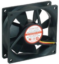 Evercool 80mm x 25mm 12V EC8025M12CA Computer Case 3-Pin Fan picture