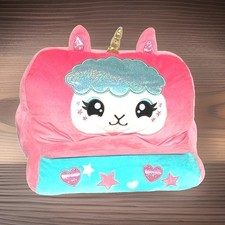 Bee Happy Llama Unicorn Plush Tablet Holder Kids Pink Soft Stand Travel picture