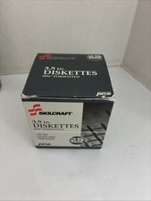 Skilcraft 3.5 Inch Diskettes Double Sided High Density IBM Format 17 Pack Black picture