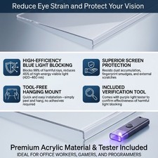 Computer Blue Light Blocking Screen Protector Anti-Scratch Eye Protection F AXQF picture