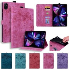 Leather Flower Cat Tablet Case For HUAWEI HONOR Pad X9 11.5