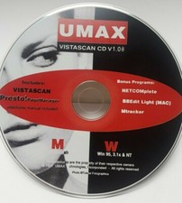 Umax vistascan CD V1.08 plus Presto for Mac, Win 95,3.1x & NT~1997 ~ CD-ROM picture