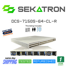 🔀 Arista DCS-7150S-64-CL-R • 48× 10G SFP+ + 4× QSFP+ • Dual PSU • Tested ✅ picture