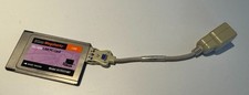 3Com Megahertz 10-100 LAN PCMCIA PC Card Model 3CCFE574BT w/ dongle picture