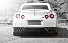 Cars nissan gtr r35 car white Desk Mat Stitched picture