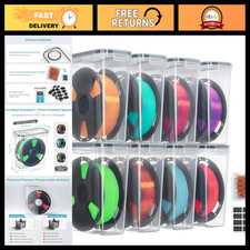 8 Pack Clear Filament Storage Box for 1KG Spools - Organize & Protect 3D Filamen picture