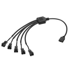 5V 3 Pin Splitter Cable, PWM Fans RGB Power Cord with 1 to 5 ARGB SM Male Ext... picture