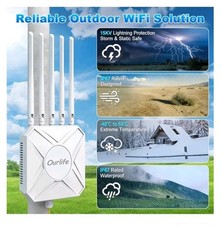 🚨 SPECIAL🚨Ourlife Outdoor WiFi 6 Range Extender AX3000 Dual Signal Booster NEW picture