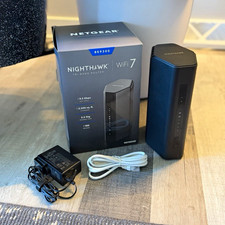 NETGEAR Nighthawk BE9300 WiFi 7 Tri-Band Router 9.3 Gbps 2.5 Gig Black picture