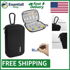 Compact 10-Slot Flash Drive Case with Labels for Samsung/SanDisk USBs - Black picture