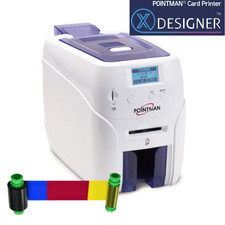 Pointman Nuvia N20 Single-Sided Printer Bundle w/ Color Ribbon & Design Software picture