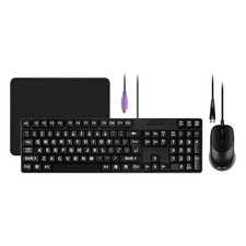 MCSaite Wired PS2 104 Keys Computer Keyboard and Mouse Combo - Big Print picture