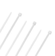 NavePoint 8 Inch Nylon White Cable Ties 18 Lbs  100 Pack picture