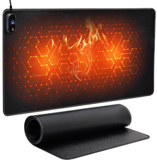 Heated Mouse Pad,Warm Desk Pad with 3 Levels Heating & Timed Auto Shut-Off,Pu picture