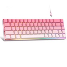 Compact Mechanical Gaming Keyboard with 68 Keys and Anti-Ghosting - USB Powered picture