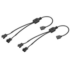 12V 4Pin Splitter Cable, 2 Pcs Power Cord with 1 to 2 ARGB Male Extension Cable picture