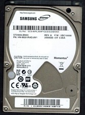 ST2000LM003 S/N: S34RJ P/N: HN-M201RAD/AV1 SAMSUNG 2TB CHINA MAR 2015 picture
