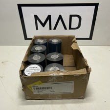 7 Rolls 4.33'' x 1476' Premium Resin Enhanced Wax Ribbon, 110mm x 450m  Black picture