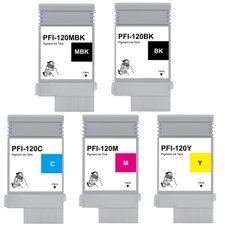 5-Pack PFI120 Pigment Ink Tank 130ML High Yield Compatible 5P-Multicoloured picture