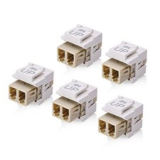 Cable Matters 5-Pack LC UPC Duplex Fiber Keystone Coupler Jack picture