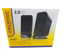 Creative A60 2.0 Desktop Stereo Speaker System  Black  -  picture
