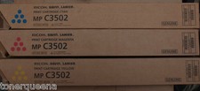 NEW 3 Genuine Ricoh MP C3002 MP C3502 Printer Color Toner 841738 841736 841737  picture