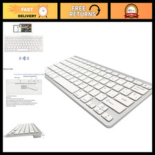Ultra Thin Wireless Spanish Keyboard - Lightweight Bluetooth Keypad for Laptop, picture