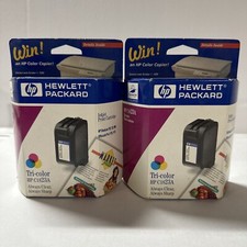 HP C1823A Genuine Tri Color Inkjet Print Cartridge Expired Sealed In Box. 2 Pack picture