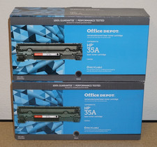 2x Office Depot HP 35A Laser Toner Cartridge CB435A Black picture