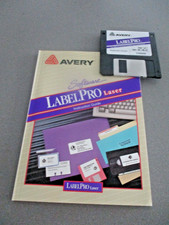 AVERY  Software Label Pro Laser Manual and Disk Vintage picture