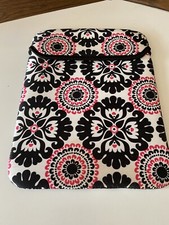 31 Thirty One Bags Tote Tablet Ipad Kindle Nook Case Black White Pink Print  picture