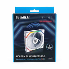 Lian Li UNI FAN SL Wireless 120mm Reverse Blade Wireless ARGB Case Fan White picture