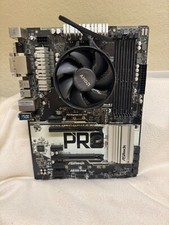 ASROCK AB350 PRO4 SOCKET AM4 MOTHERBOARD (MBG23) WITH CPU - PARTS/REPAIR picture